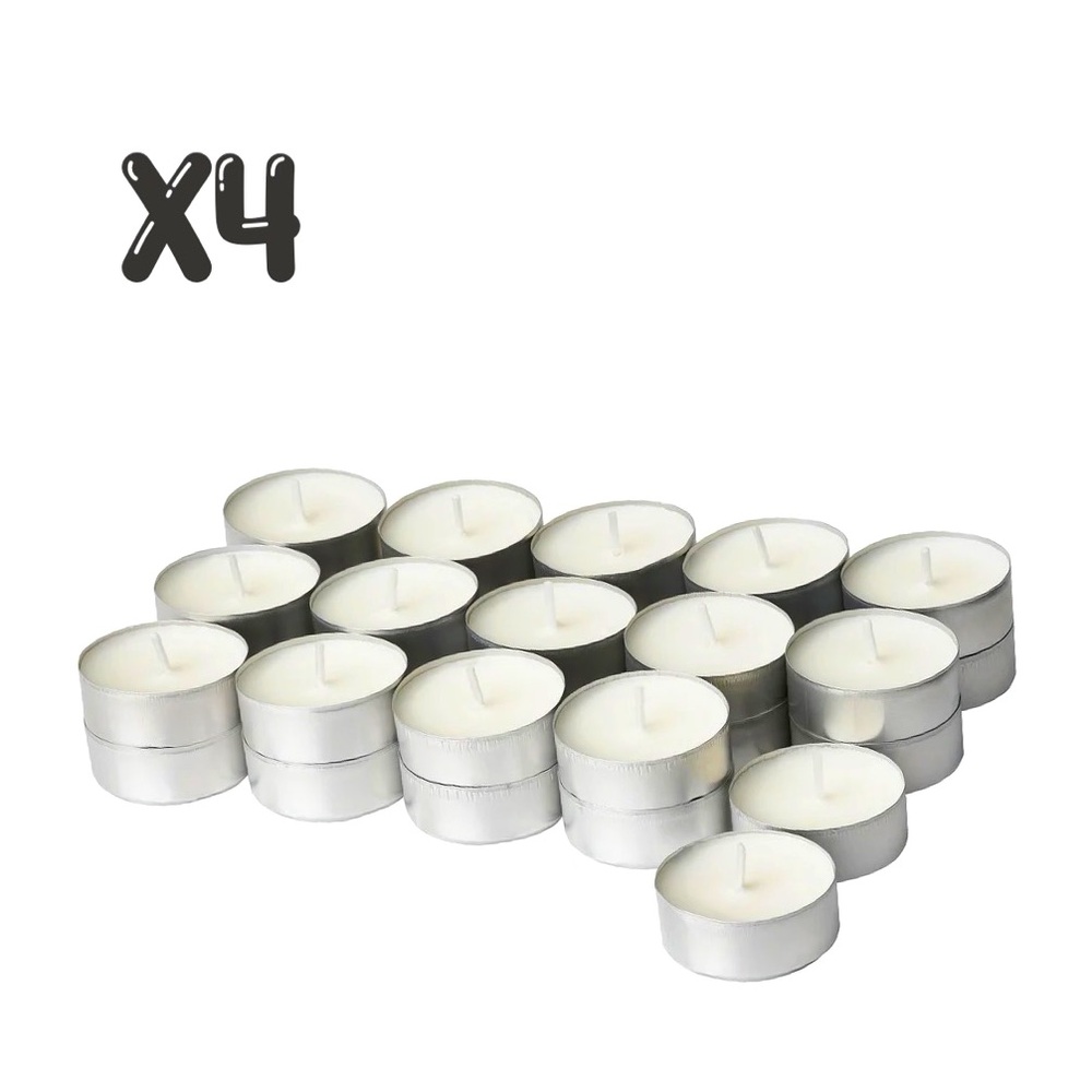 Set of 4 Vanilla Tealight Candles